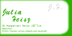 julia heisz business card